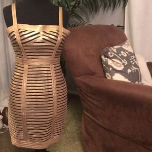 Black gold dress